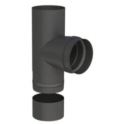Pelletofenrohr T-Stück 90° Mit Kondensatschale