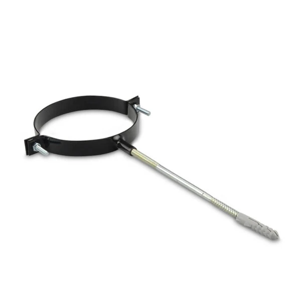 Ø 100 Mm Rohrschelle Mit Stockschraube Und Dübel Emailliert Schwarz 4 Ø 100 Mm Rohrschelle Mit Stockschraube Und Dübel Emailliert Schwarz – Bild 2
