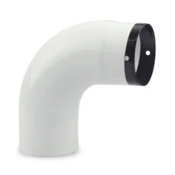 Ø 150 Mm Ofenrohr Bogen Glatt 90° Emailliert Weiß