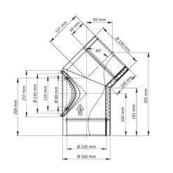Ofenrohr Doppelwandig Jeremias ISO-Line Winkel 45° Mit Tür -Angebote Invicta Store 1040003 ofenrohr doppelwandig jeremias iso line winkel 45 grad mit tuer4