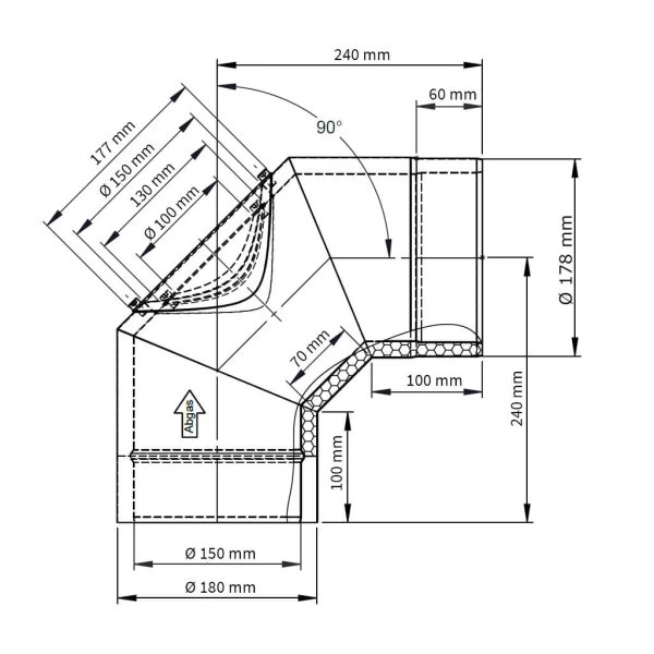 Ofenrohr Doppelwandig Jeremias ISO-Line Winkel 90° Mit Tür 7 Ofenrohr Doppelwandig Jeremias ISO-Line Winkel 90° Mit Tür – Bild 5