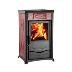 Komplettset Wasserführender Kaminofen Termorossella Plus EVO DSA 4.0 Bordeaux + 500 Pufferspeicher -Angebote Invicta Store 1120236 komplettset wasserfuehrender kaminofen termorossella plus evo dsa bordeaux und 500 pufferspeicher2