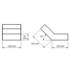 150 X 50 Mm Flachkanal Bogen 45° Senkrecht -Angebote Invicta Store 1180131 150 x 50 mm flachkanal bogen 45 senkrecht2