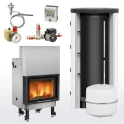 Komplettset Wasserführender Kamineinsatz La Nordica Termocamino WF Plus DSA