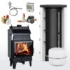 Komplettset Wasserführender Kamineinsatz Aquatic WH 80 + 600 Pufferspeicher