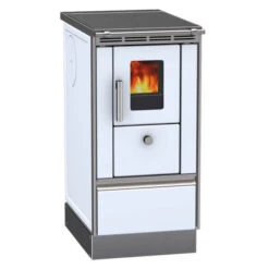 Küchenherd Lohberger Rega 40 - Weiß - Mit Sichtfenster