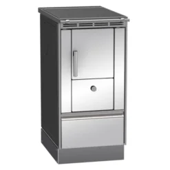 Küchenherd Lohberger Rega 40 Edelstahl Mit Stahlkochplatte