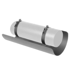 Ø 130 Mm Ofenrohr Strahlungsschutz 50 Cm Gussgrau