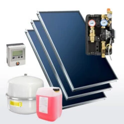 7,5 M² Solarthermie Flachkollektor Paket