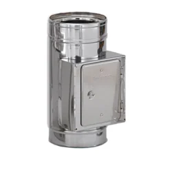 Schiedel ICS Putztüranschluss Eckig, Mit Kondensatsperre Und Rußschutztür