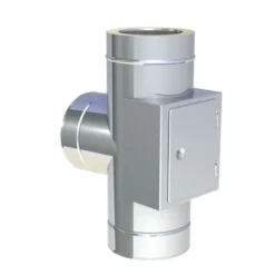 Jeremias DW FU Anschluss T-Stück 87° Mit Reinigungsöffnung