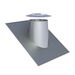 Ø 200 Mm Jeremias DW FU / DW Silver Dachdurchführung Mit Wetterkragen 26° - 35° Hochglanz