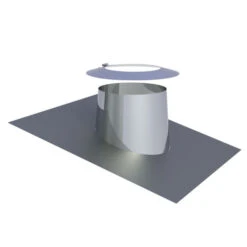 Ø 80 Mm Jeremias DW FU / DW Silver Dachdurchführung Mit Bleirand Und Wetterkragen 5° - 15° Hochglanz