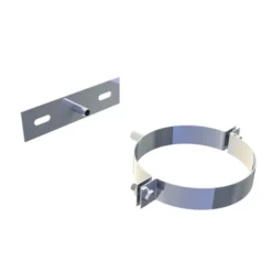 Ø 150 Mm Jeremias DW FU / DW Silver Befestigungsschelle 2-teilig Hochglanz