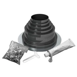 Jeremias TWIN P Dachdurchführung (EPDM) Inkl. Schrauben Dichtmaterial Und Edelstahlschelle