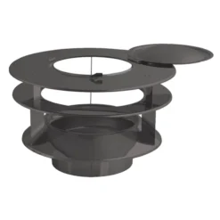 Regenhaube Für Rauchsauger 150 Mm Edelstahl Schwarz