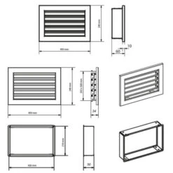 Lüftungsgitter Mit Festen Lamellen Weiß 450 X 240 Mm -Angebote Invicta Store 7400015 lueftungsgitter mit festen lamellen weiss 450 x 240 mm2