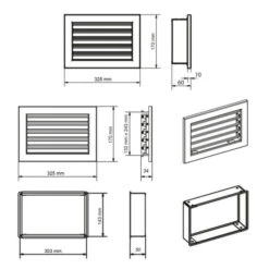 Lüftungsgitter Mit Festen Lamellen Schwarz 325 X 170 Mm -Angebote Invicta Store 7400020 lueftungsgitter mit festen lamellen schwarz 325 x 170 mm4