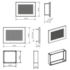 Lüftungsgitter Mit Metallgaze Schwarz 220 X 220 Mm -Angebote Invicta Store 7400054 lueftungsgitter mit metallgaze schwarz 220 x 220 mm3