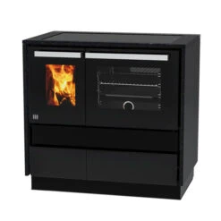 Küchenofen Lohberger Dachstein Modern Inkl. Cerankochfeld Und Backrohrbeleuchtung - Anschluss Rechts Oben