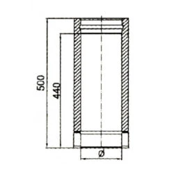 Schornstein - Längenelement 500 Mm -Angebote Invicta Store edelstahl doppelwandiger schornstein laengenelement 500 mm2