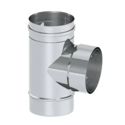 EW Schornstein - Anschluss T-Stück 87° Mit Wandfutter