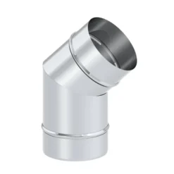 EW Schornstein - Winkel 45° Für Versatz Oben Ø 180 Mm