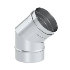 EW Schornstein - Winkel 45° Für Versatz Unten Ø 180 Mm