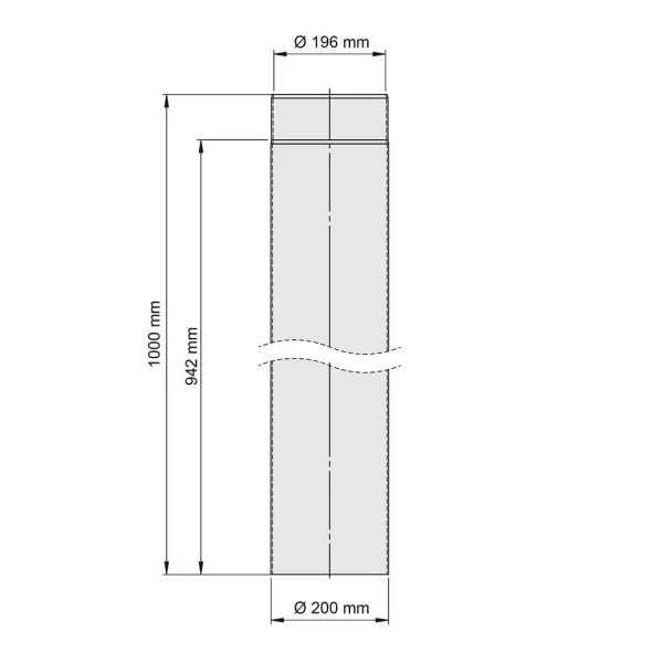 Ø 200 Mm - Ofenrohr 100 Cm Schwarz 4 Ø 200 Mm - Ofenrohr 100 Cm Schwarz – Bild 2