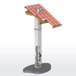 9 M Leichtbauschornstein Komplettpaket