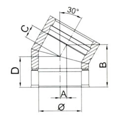 Ø 150 Mm Schornstein - Winkel 30° -Angebote Invicta Store r 150 mm schornstein winkel 302