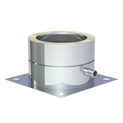 Schornstein - Grundplatte Für Bodenmontage Mit Kondensatablauf