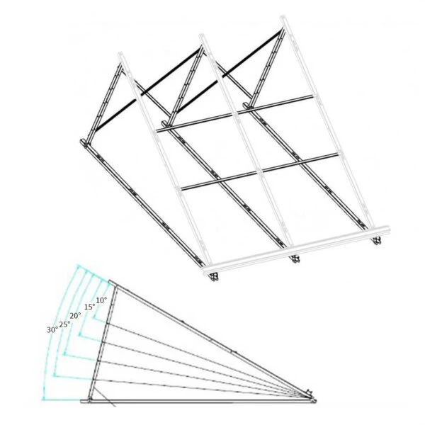 Schrägdachaufständerung 58/30 AL Für 30 Röhrenkollektor 3 Schrägdachaufständerung 58/30 AL Für 30 Röhrenkollektor